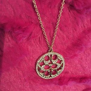 Gold Coach necklace with Swarovski crystals